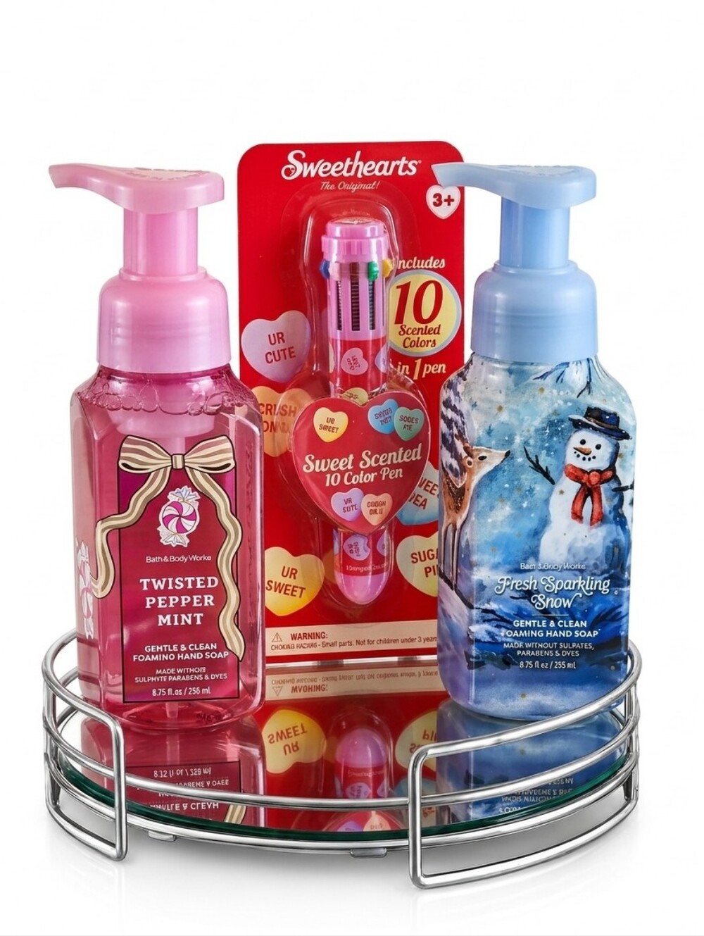 BATH & BODY WORKS Sweetheart Valentine Twisted Peppermint Fresh Sparkling Snow